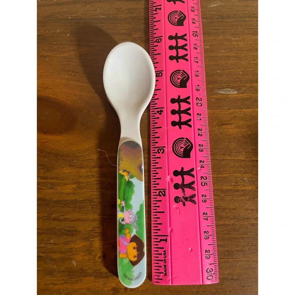 Viacom Dora the Explorer Boots White Toddler Feeding Spoon Vintage